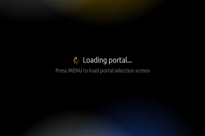 Boîtier MAG : écran Loading portal