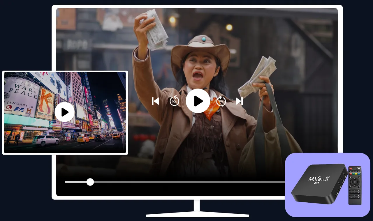 Téléviseur avec boîtier IPTV