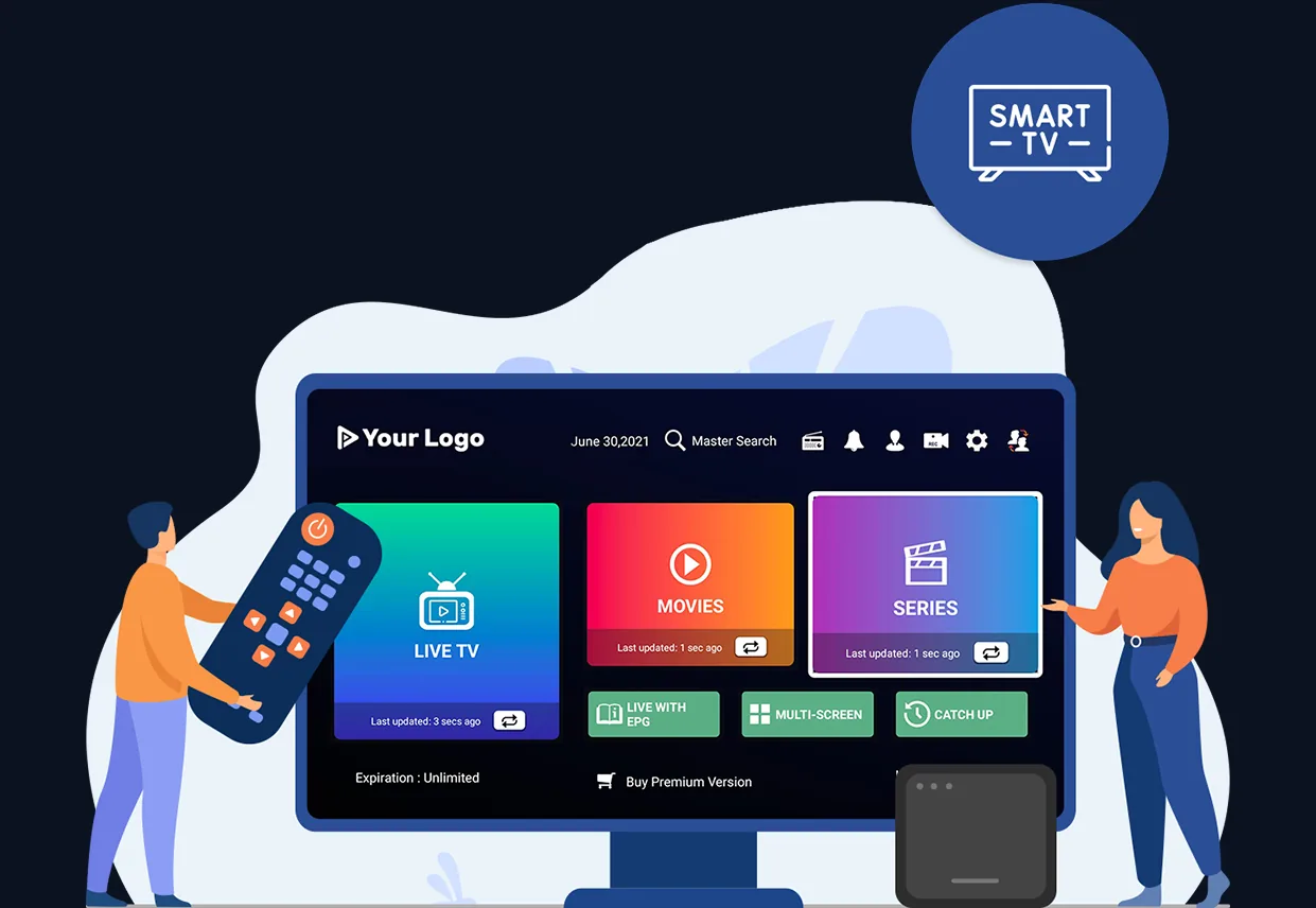 Smart TV : accès aux applications depuis l'écran d'accueil