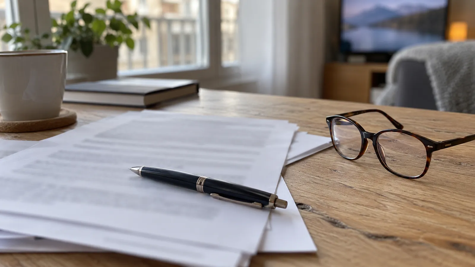 Documents juridiques et stylo sur une table, sanctions pour un abonnement IPTV non autorisé